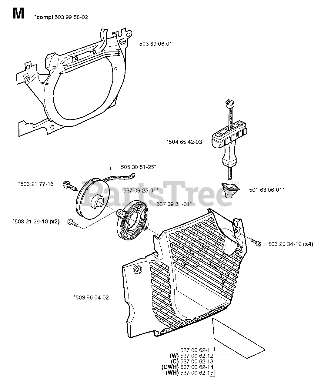 Jonsered CS 2152 Jonsered Chainsaw (200209) STARTER Parts Lookup