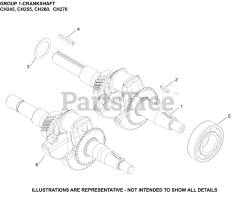 Kohler CH260-1012 - Kohler Command PRO Engine, Basic Version, 6hp, 4.5kW 01 CrankShaft