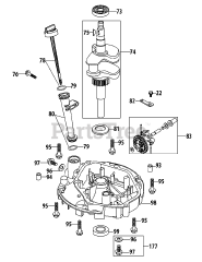 MTD 1P70L0A-11 - MTD Engine 1P70L0A-11 Crankshaft &amp; Crankcase Cover