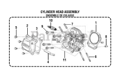 PowerStroke PS 9C3501 B - PowerStroke 3500 Watt Generator General Assembly (CYLINDER HEAD ASSEMBLY)