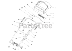 Toro 20817 - Toro 48cm Recycler Walk-Behind Mower (SN: 240000001 - 240999999) (2004) Handle Assembly