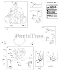 Briggs & Stratton 385777-1126-G1 - Briggs & Stratton Vertical Engine Crankshaft, Cylinder, Sump, Piston/Rings/Conn Rod