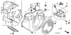 Honda GX270 HA (GCAB) - Honda Engine, Made in Japan (SN: GCAB-1000001 - GCAB-1999999) FAN COVER