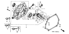 Honda GX390 K1 QDW9 (GCAA) - Honda Engine, Made in Japan (SN: GCAA-2000001 - GCAA-3399999) CRANKCASE COVER (1)