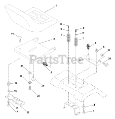 Poulan 259724 - Poulan Lawn Tractor (2001) Seat Assembly