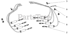 Briggs & Stratton 076151-04 - Briggs & Stratton 48kW Liquid Cooled Home Standby Generator Engine Service Parts - Ignition Wires (80017610_80014157)