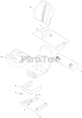 Toro 77287 (2000) - Toro 60" Z Master Zero-Turn Mower (SN: 411581734 - 411999999) Seat Assembly No. 144-3775