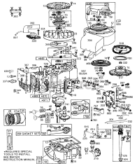 Briggs & Stratton 191702-5671-XX - Briggs & Stratton Vertical Engine Cyl, Sump, Piston,Controls