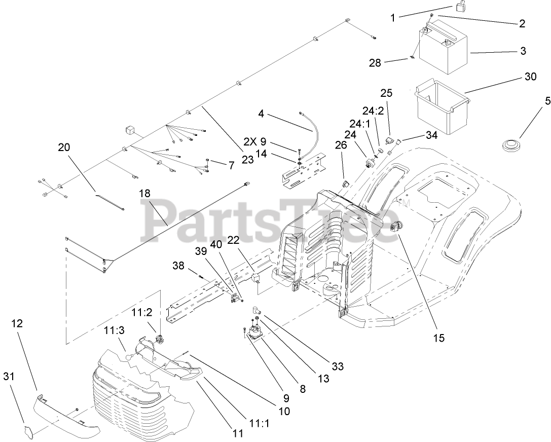 Toro 71253 (XL 440 H) - Toro Lawn Tractor (SN: 310000001 - 310999999