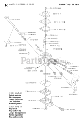 Husqvarna HA 850 - Husqvarna Hedge Trimmer Attachment (SN: 20070100001 - 20090900000) CARBURETOR DETAILS