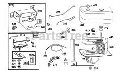 Briggs & Stratton 104777-0102-01 - Briggs & Stratton Vertical Engine Controls, Air Cleaner Group