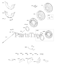 Briggs & Stratton 543477-0100-E1 - Briggs & Stratton Horizontal Engine Flywheels, Air Guides, Speed Sensor