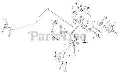 Toro 1-0145 (B-80) - Toro Lawn Tractor (1974) 6.000 Brake/clutch Linkage (plate 6.2)