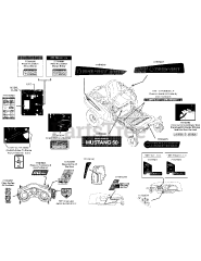 Troy-Bilt 17ARCACP011 - Troy-Bilt Mustang XP 50" Zero-Turn Mower (2014) Label Map