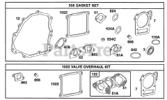 Briggs & Stratton 161432-0127-01 - Briggs & Stratton Horizontal Engine Gasket Sets