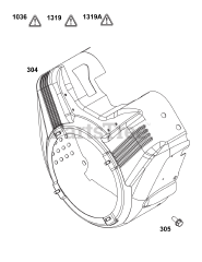Briggs & Stratton 38E347-0110-G1 - Briggs & Stratton Horizontal Engine Blower Housing Group