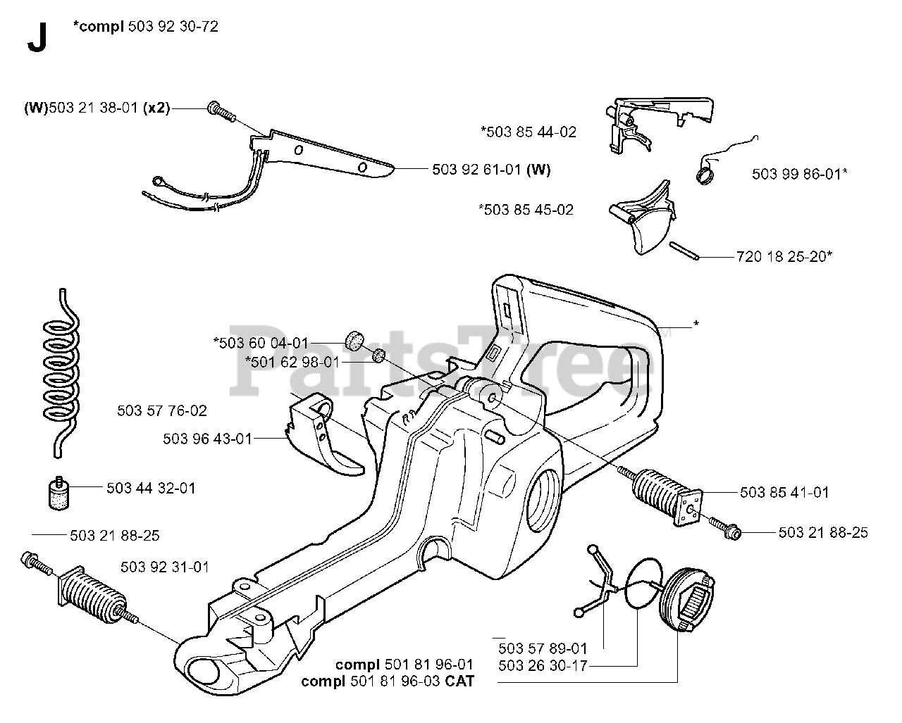 Jonsered CS 2159 EPA I Jonsered Chainsaw (200311) FUEL TANK Parts