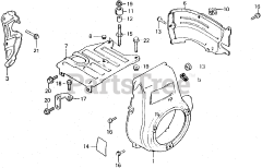Honda ES3500 K1 A (ES3500) - Honda Generator, Made in Japan (SN: ES3500-1100014 - ES3500-1129443) FAN COVER + SIDE PLATE