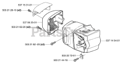 Husqvarna 326 HS 75 X - Husqvarna Hedge Trimmer (2002-01) Housing/Cover