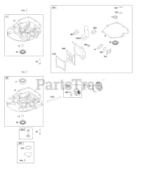 Briggs & Stratton 121Q02-0129-F1 - Briggs & Stratton Vertical Engine Gasket Set-Engine, Sump