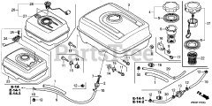 Honda GX270 UT QXU (GCAJT) - Honda Engine, Made in Thailand (SN: GCAJT-1000001 - GCAJT-9999999) FUEL TANK