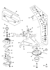 Snapper RT 2451 (80046) - Snapper Walk-Behind Trimmer RT2451 Gear Head, Tube &amp; Bushing Assm'y And Plastic Shield