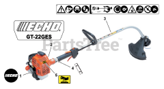 Echo GT-22 GES - Echo String Trimmer (SN: U54026001001 - U54026999999)