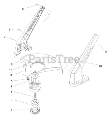 Lawn-Boy 51305 - Lawn-Boy 13" String Trimmer, Electric (SN: 089000001 - 089999999) (1998) MOTOR &amp; HOUSING ASSEMBLY