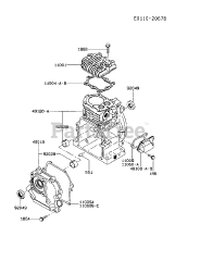 Kawasaki FA076D-ES04 - Kawasaki Engine CYLINDER/CRANKCASE