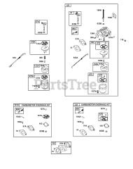 Briggs & Stratton 21Z314-0110-E1 - Briggs & Stratton Horizontal Engine Carburetor, Kit - Carburetor Overhaul