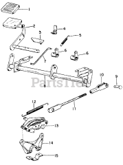 Cub Cadet 1712 (145-782-100) - Cub Cadet Garden Tractor Brakes &amp; Connections-SN 720000 &amp; Up