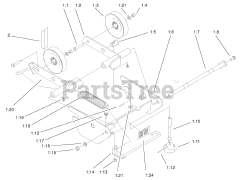 Toro 78395 - Toro 60" Side-Discharge Mower Deck for 5xi Tractor (SN: 220000001 - 220999999) (2002) Pulley Box Assembly No. 104-4699