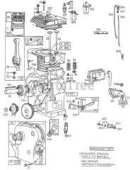 Briggs & Stratton 131431-0174-01 - Briggs & Stratton Horizontal Engine Cylinder,Cylinder Hd,Piston