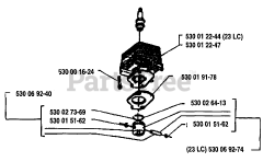 Husqvarna 23 LC - Husqvarna String Trimmer (1993-05) Piston/Cylinder
