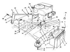 Toro 70040 (8-25) - Toro Rear-Engine Riding Mower (SN: 079000001 - 079000578) (1997) Engine Assembly