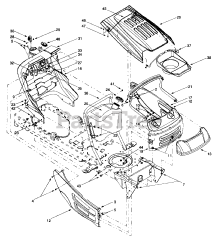 Cub Cadet 1170 (13AD608G101) - Cub Cadet Lawn Tractor (SN: 1H019H - 1H310H) Tractor Body/Fuel Tank/Hood