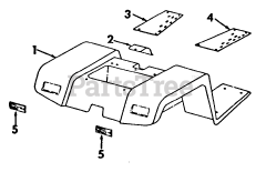 Cub Cadet 1100 (2050590U) - Cub Cadet Garden Tractor Fender &amp; Connections