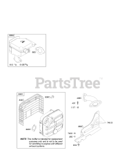 Briggs & Stratton 20D414-0111-E1 - Briggs & Stratton Horizontal Engine Exhaust System