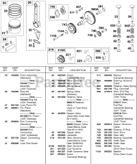 Briggs & Stratton 326437-0719-01 - Briggs & Stratton Horizontal Engine Piston, Rings, Connecting Rod, Camshaft, Valves