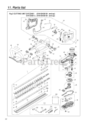RedMax CHTZ 2401 L - RedMax Hedge Trimmer (SN: 60100000 - 60100100) (2006-01)