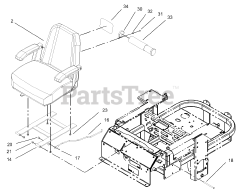 Toro 74225 (Z 253) - Toro 62" Z Master Zero-Turn Mower, Side-Discharge Deck (SN: 230006001 - 230999999) (2003) Seat Assembly