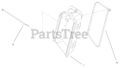 Toro 20020 (R-21 S1) - Toro 21" Recycler Walk-Behind Mower (SN: 210000001 - 210999999) (2001) Bag Chute Assembly (model 20021 Only)
