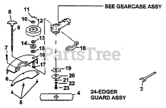 Green Machine 1900 E - Green Machine Edger Guard &amp; Blade