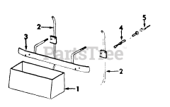 International Harvester 75 (0340008U) - International Harvester Riding Mower (1972 - 1981) Rear Bumper, Weight Box &amp; Stand