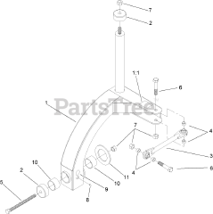 Toro 22415 - Toro Rotary Broom for Dingo Compact Utility Loader (SN: 260000001 - 260999999) (2006) Pivot Assembly