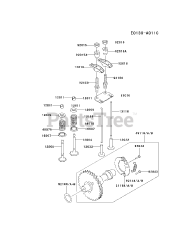 Kawasaki FE250D-AS00 - Kawasaki Engine VALVE/CAMSHAFT