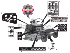 Gravely 991089 (Compact-Pro 44) - Gravely Compact-Pro 44" Zero-Turn Mower (SN: 000101 - 019999)
