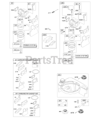 Briggs & Stratton 12H602-0334-E1 - Briggs & Stratton Vertical Engine Carburetor, Fuel Supply
