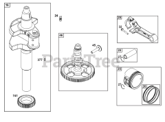 Briggs & Stratton 54E177-0109-J1 - Briggs & Stratton Horizontal Engine Crankshaft Group