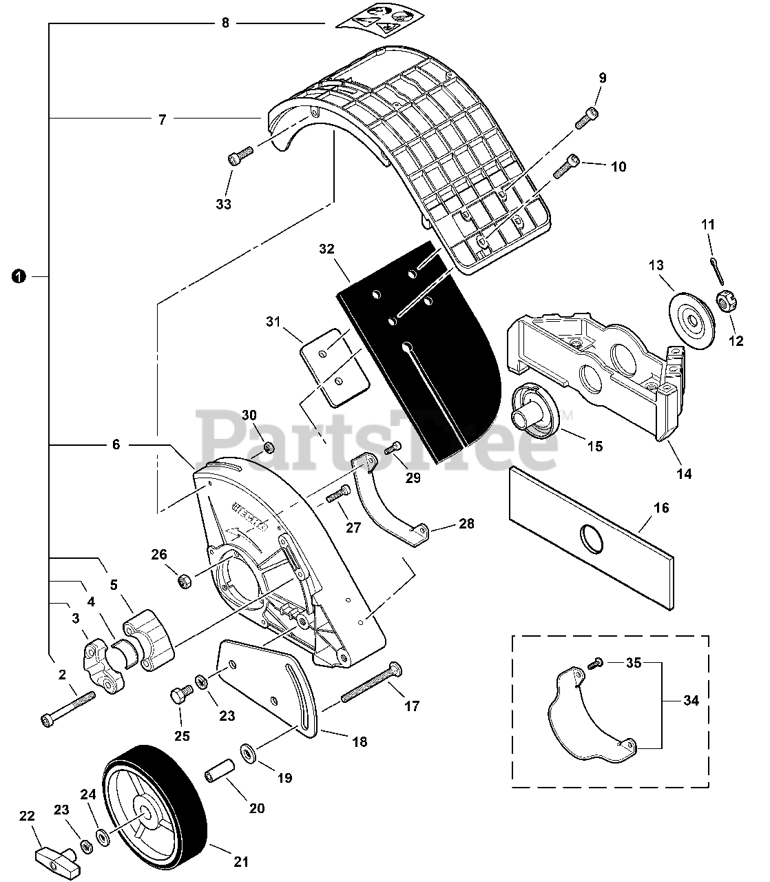 Echo BRD280 Echo Bed Redefiner Edger (SN S70913001001 S70913999999) Redefining Assembly S